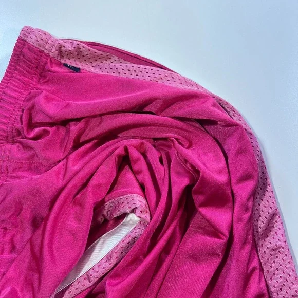 Nike Sweatpants Womens Small Pink Wide Leg Flare Satin Silky Shiny Swoosh Y2K - Picture 11 of 13